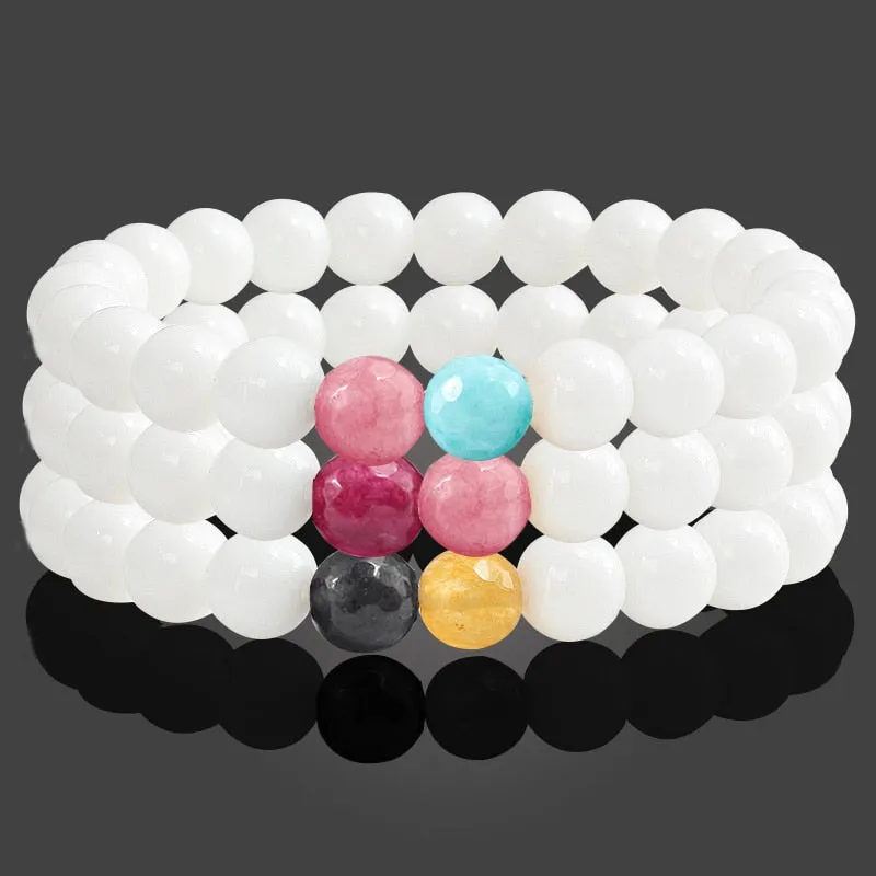 Fashion 8MM White Women Bracelets