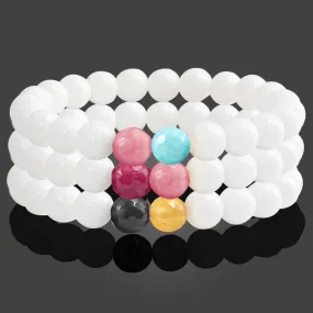Fashion 8MM White Women Bracelets