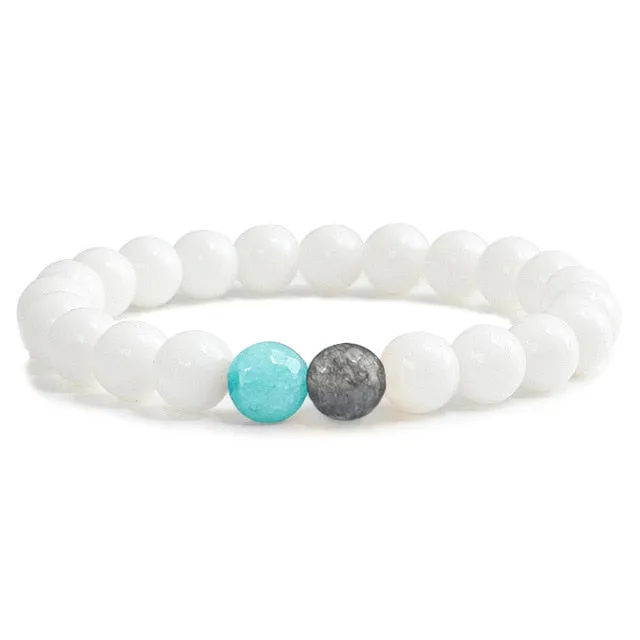 Fashion 8MM White Women Bracelets