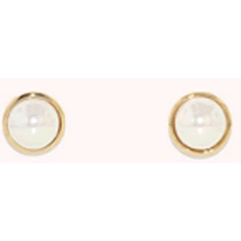 finesse gold plated pearl stud earrings