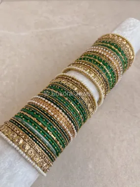 Forest Green Bridal Bangle set