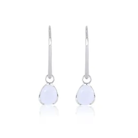 FOUNDATION GEMDROP LARGE HOOPS - RAINBOW MOONSTONE