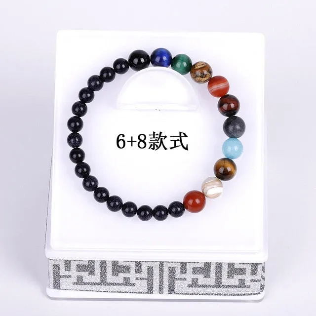 Galaxy Solar System Bracelet with Natural Stones -Different Selections