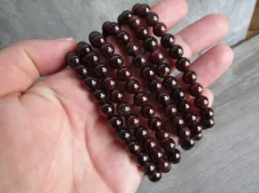 Garnet Gemstone Beaded Bracelet 5-6mm