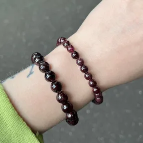 Garnet Stretch Bead Bracelet, NX