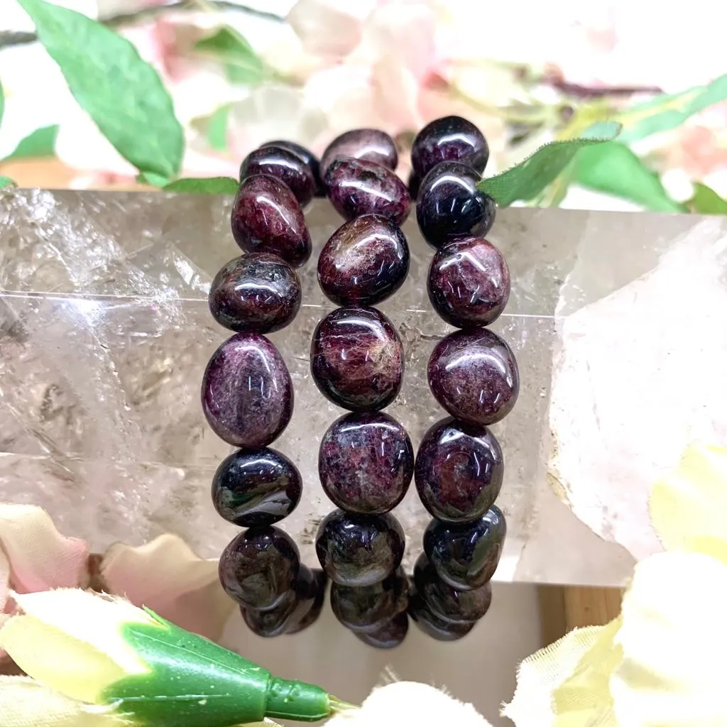 Garnet Tumbled Stone Bracelet (Vitality and Commitment)