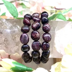 Garnet Tumbled Stone Bracelet (Vitality and Commitment)