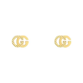 GC GG Running 18ct Yellow Gold Stud Earrings D