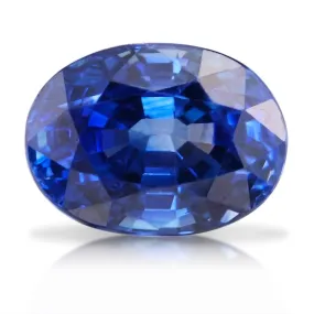 Genuine Blue Sapphire -   8.06X5.96X5.13mm Oval Shaped Gemstone 2.15 carats GIA grading report Pristine Custom Rings