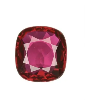Genuine Ruby - Cushion Shape 8.88X8.11X4.10mm 3.13 Carat Gemstone GIA Report Pristine Custom Rings