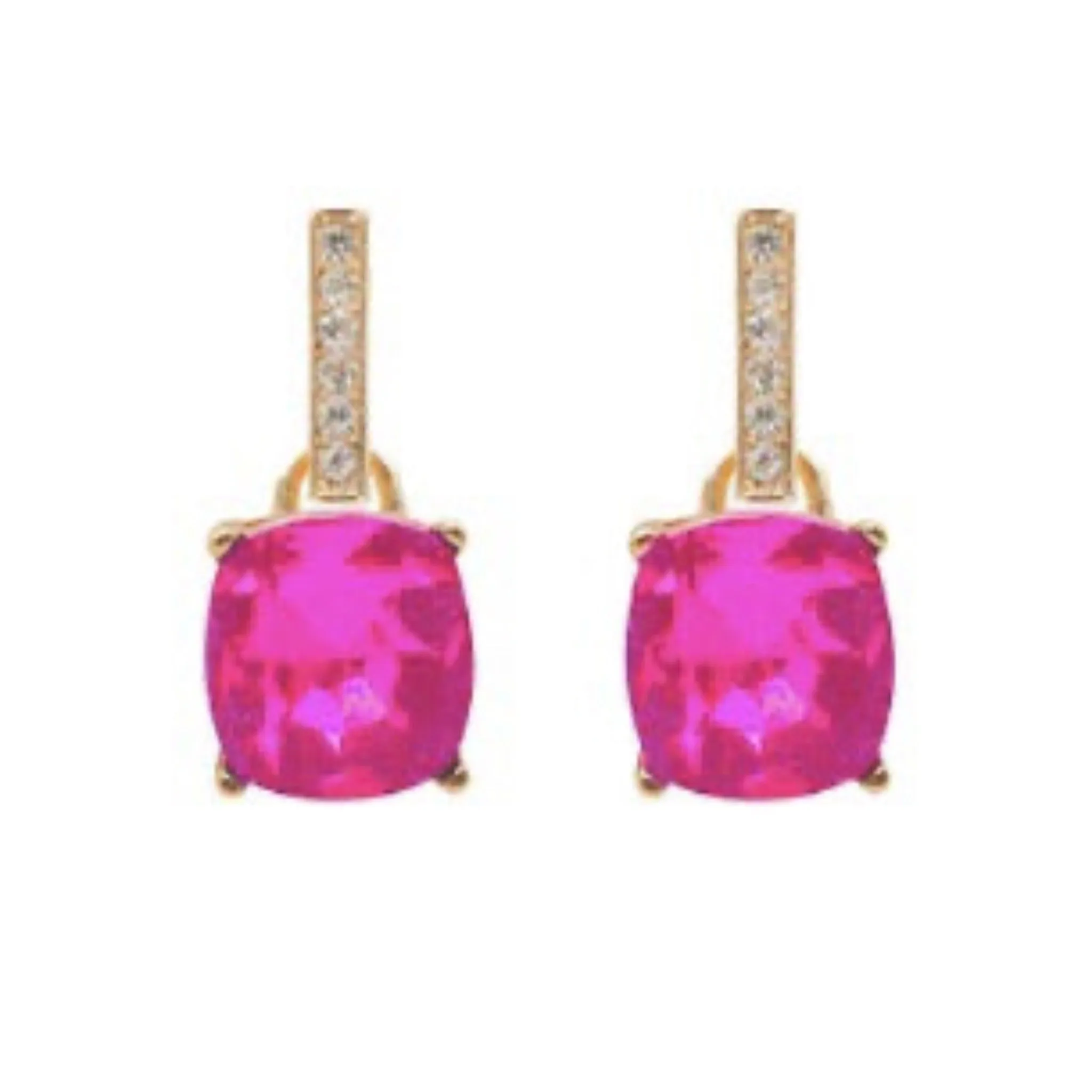 Glass Asscher Earrings