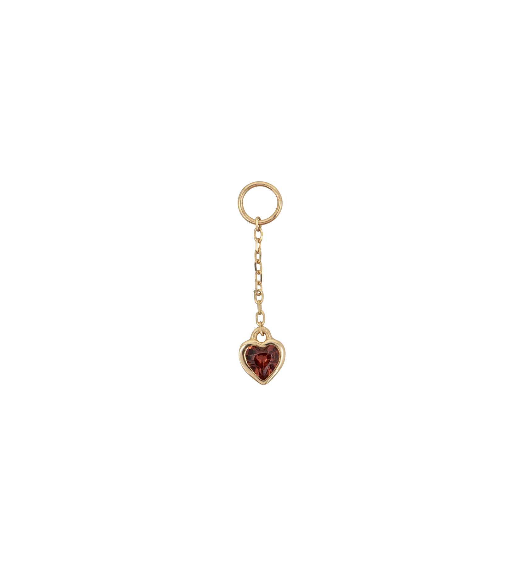 Glowing Heart Piercing Charm 14K