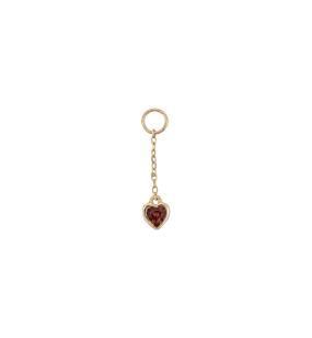 Glowing Heart Piercing Charm 14K