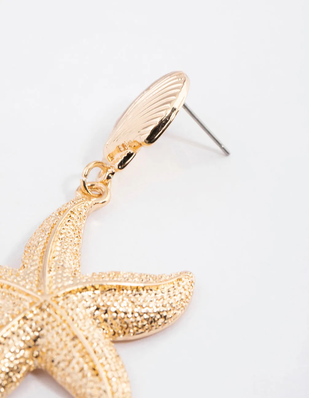 Gold Bold Starfish Earrings