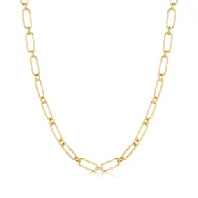 Gold Cable Connect Chunky Chain Necklace