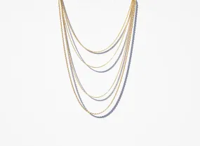 Gold Plated Delicate Rope Chain Necklace