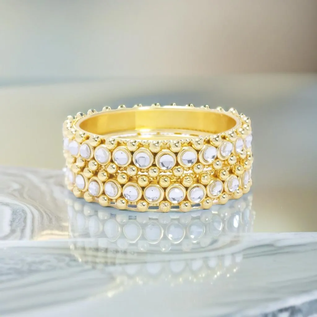 Gold Tone Diamond Detail Tennis Bracelet