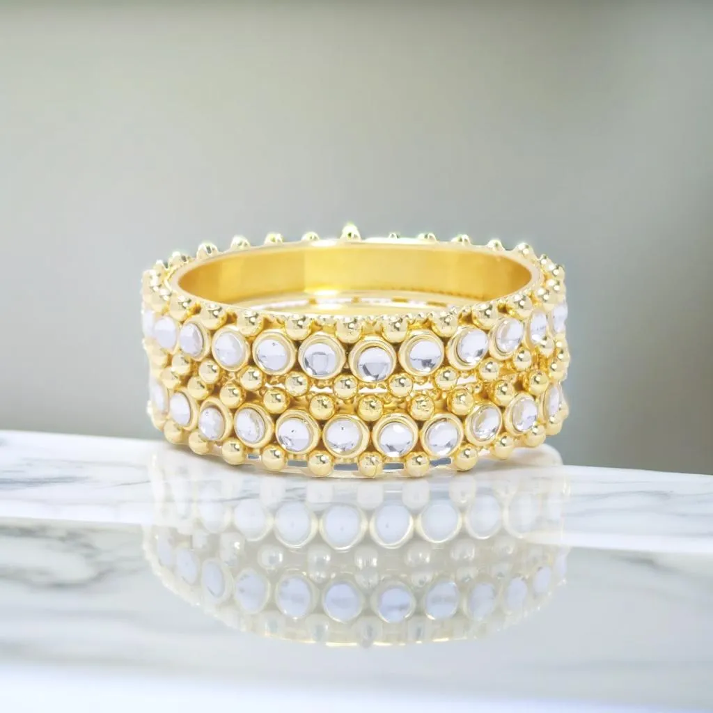 Gold Tone Diamond Detail Tennis Bracelet