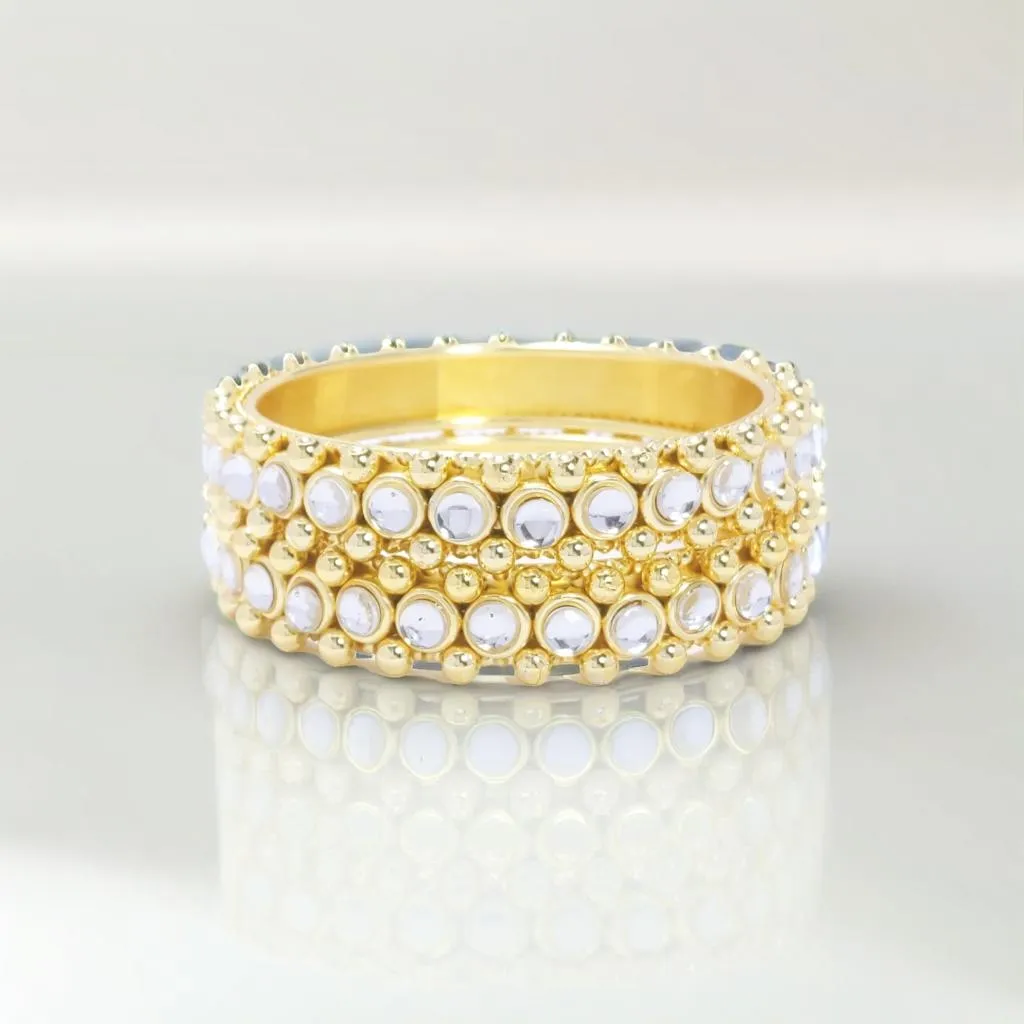 Gold Tone Diamond Detail Tennis Bracelet