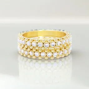 Gold Tone Diamond Detail Tennis Bracelet