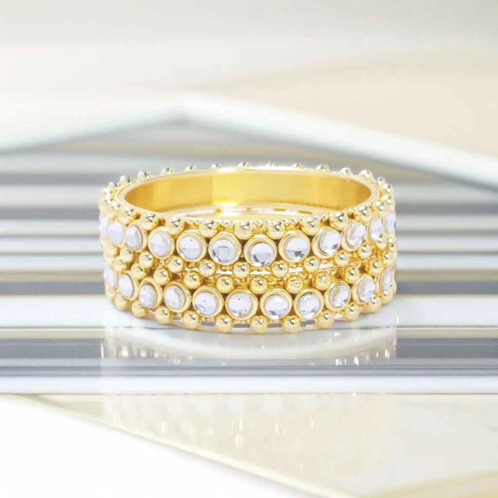 Gold Tone Diamond Detail Tennis Bracelet