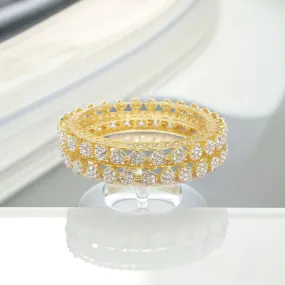 Gold Tone Diamond Detail Tennis Bracelets