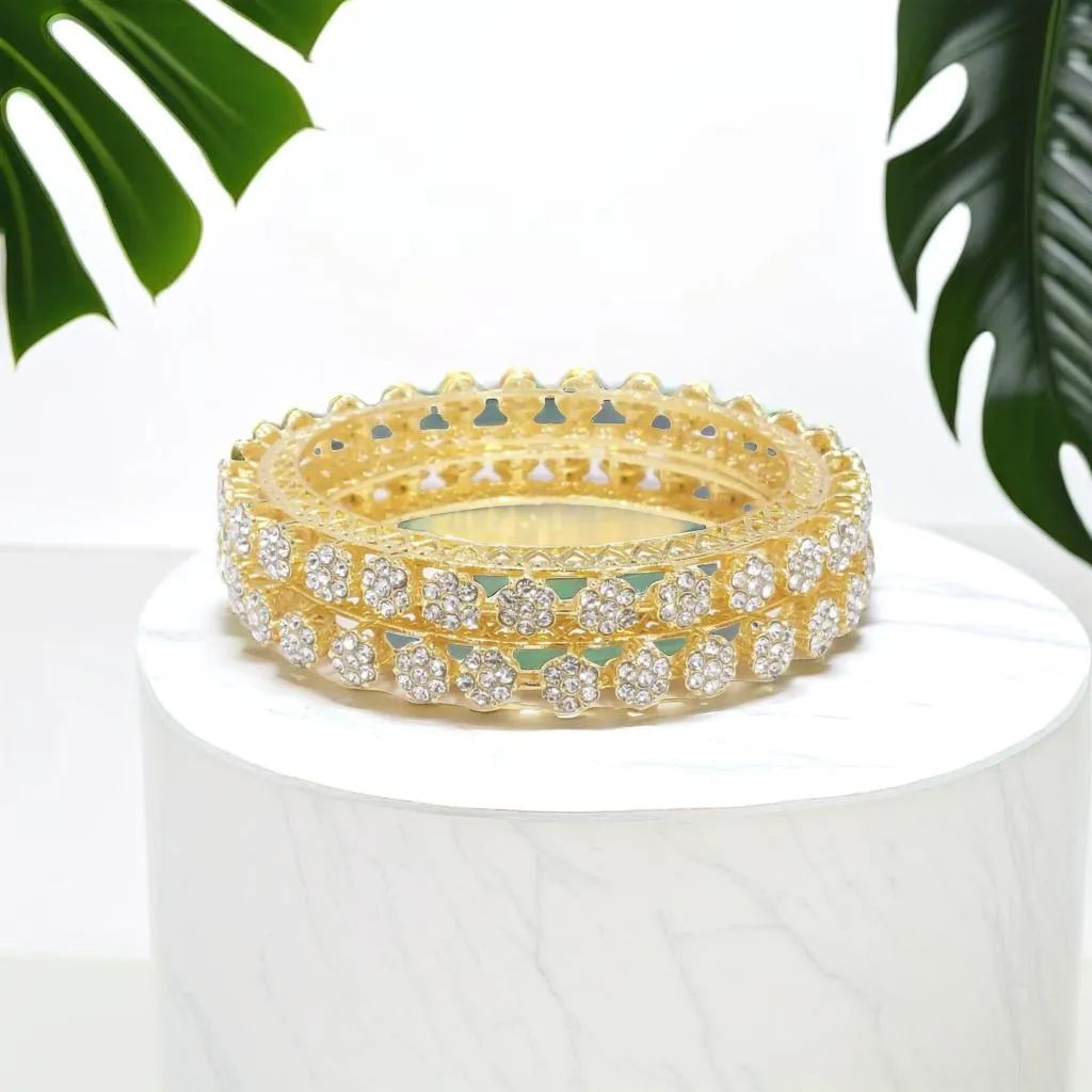 Gold Tone Diamond Detail Tennis Bracelets