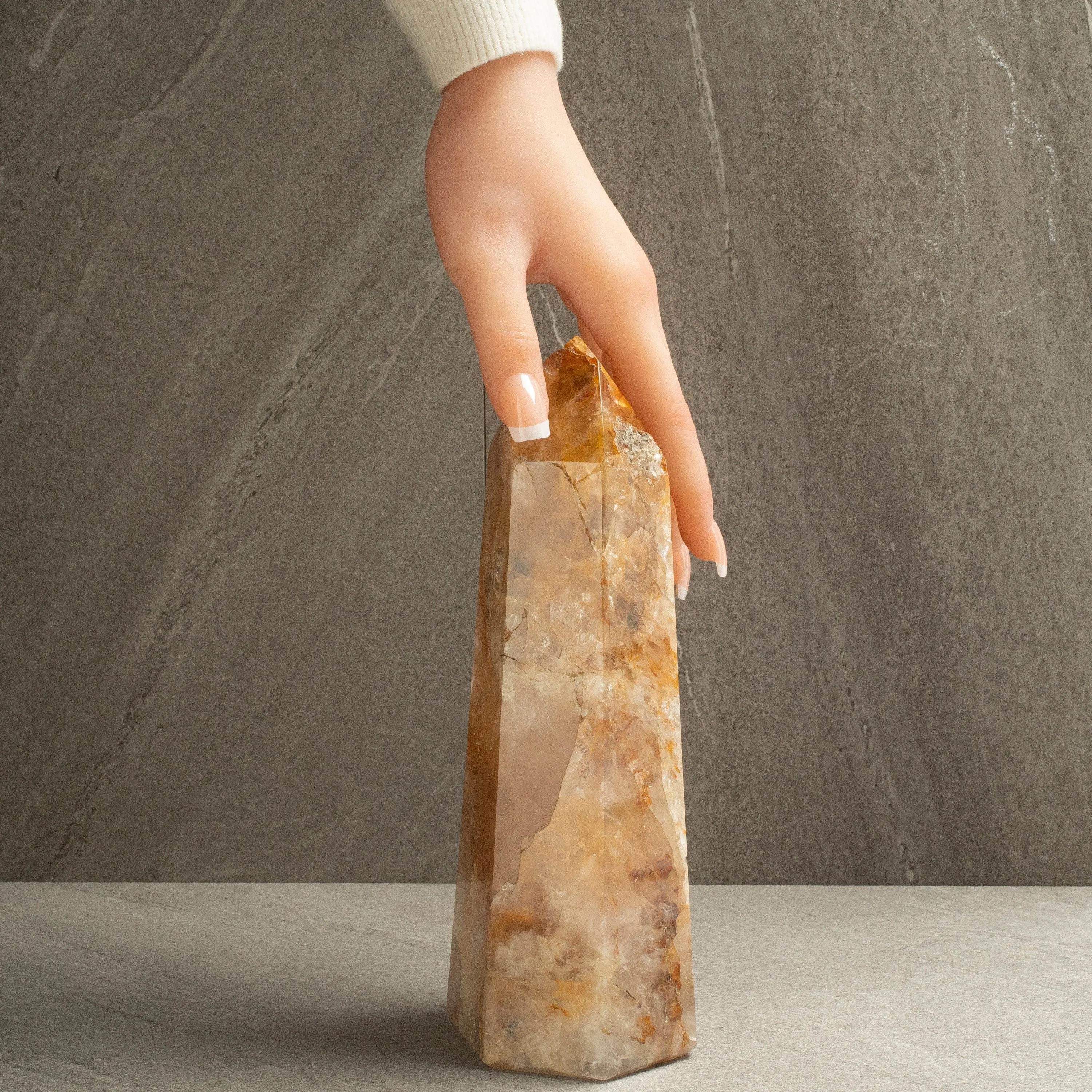 Golden Healer Hematoid Quartz Obelisk from Brazil - 8.5" / 1,600 grams