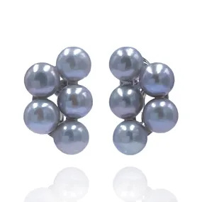 Grey Freshwater Pearl 'Cuff' Earrings