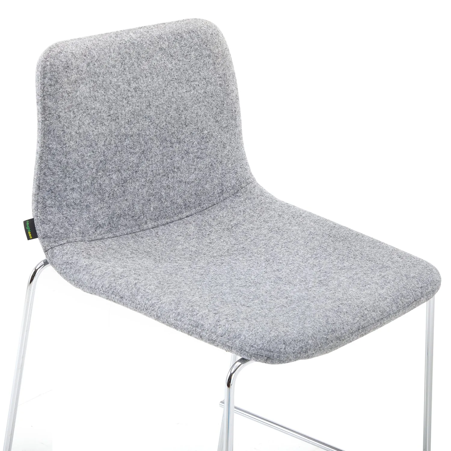 Grey Wool Bar Stool