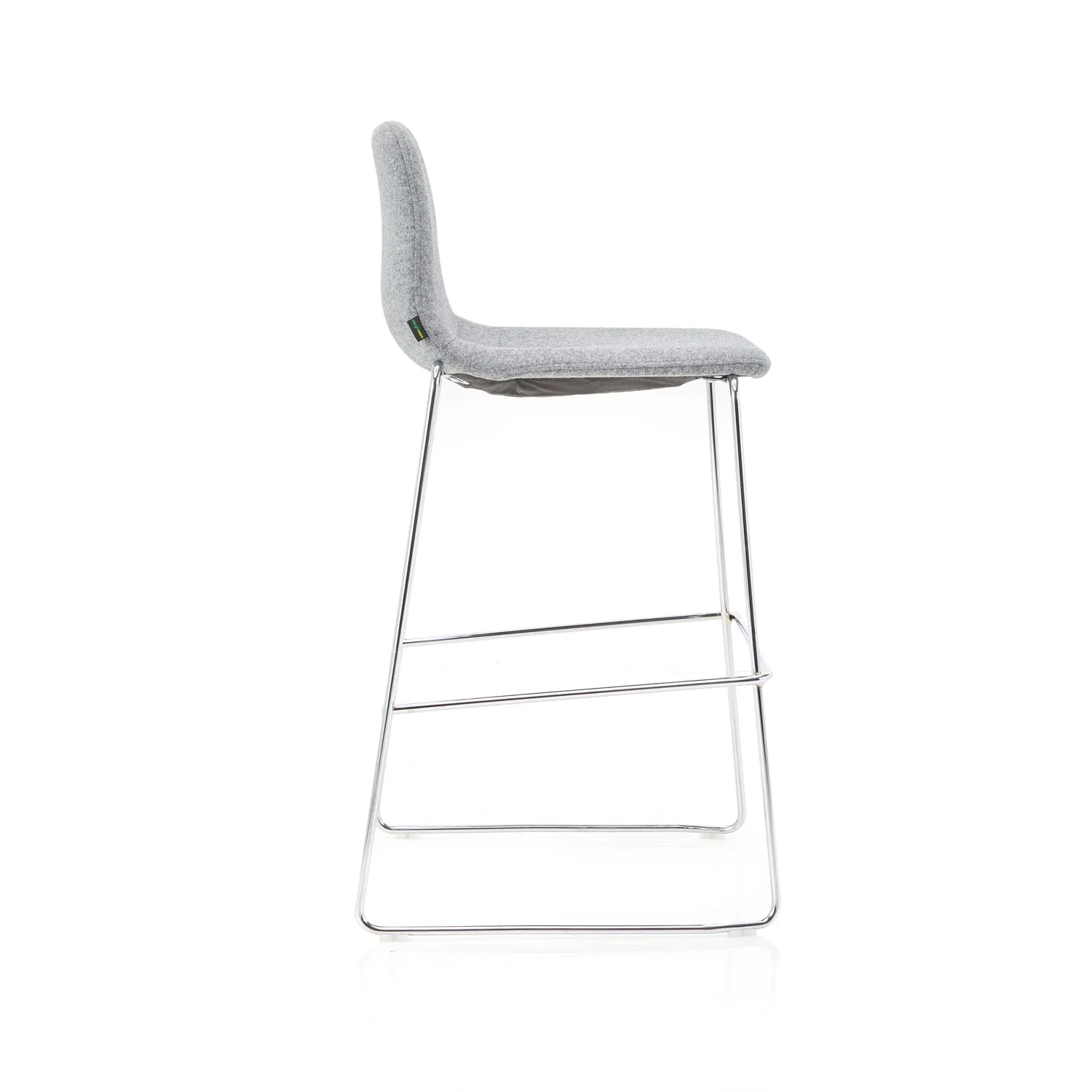 Grey Wool Bar Stool