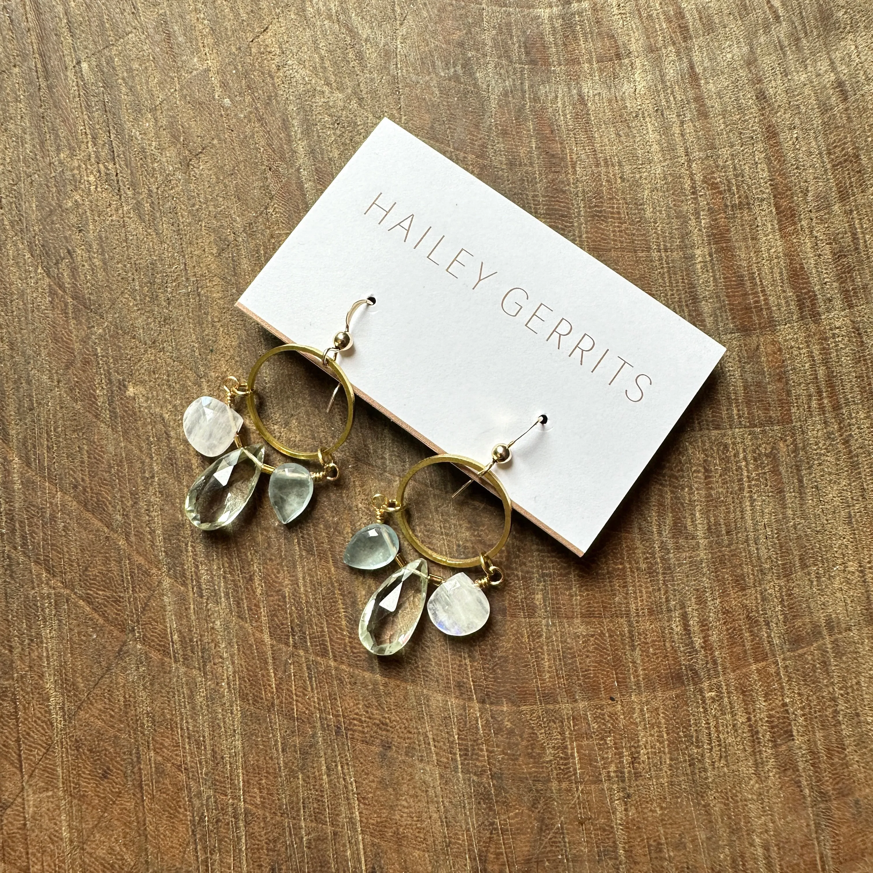 Hailey Gerrits // Azure Earrings Green Amethyst