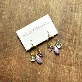 Hailey Gerrits // Azure Earrings Lepidolite