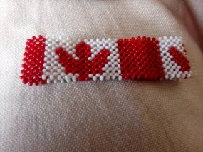 Handmade maasai Masai masaai Canada flag beaded bracelet with free shipping world wide