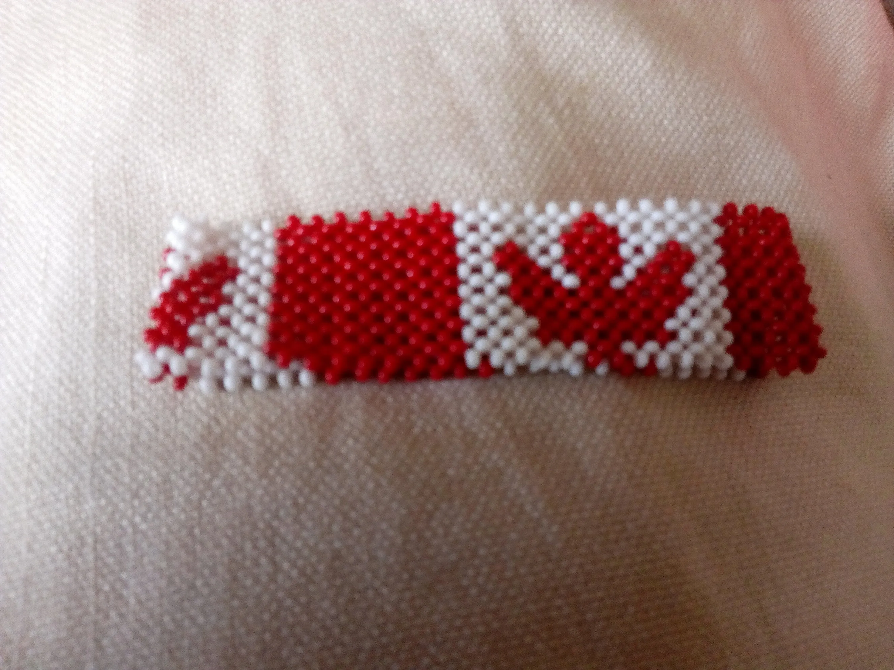 Handmade maasai Masai masaai Canada flag beaded bracelet with free shipping world wide