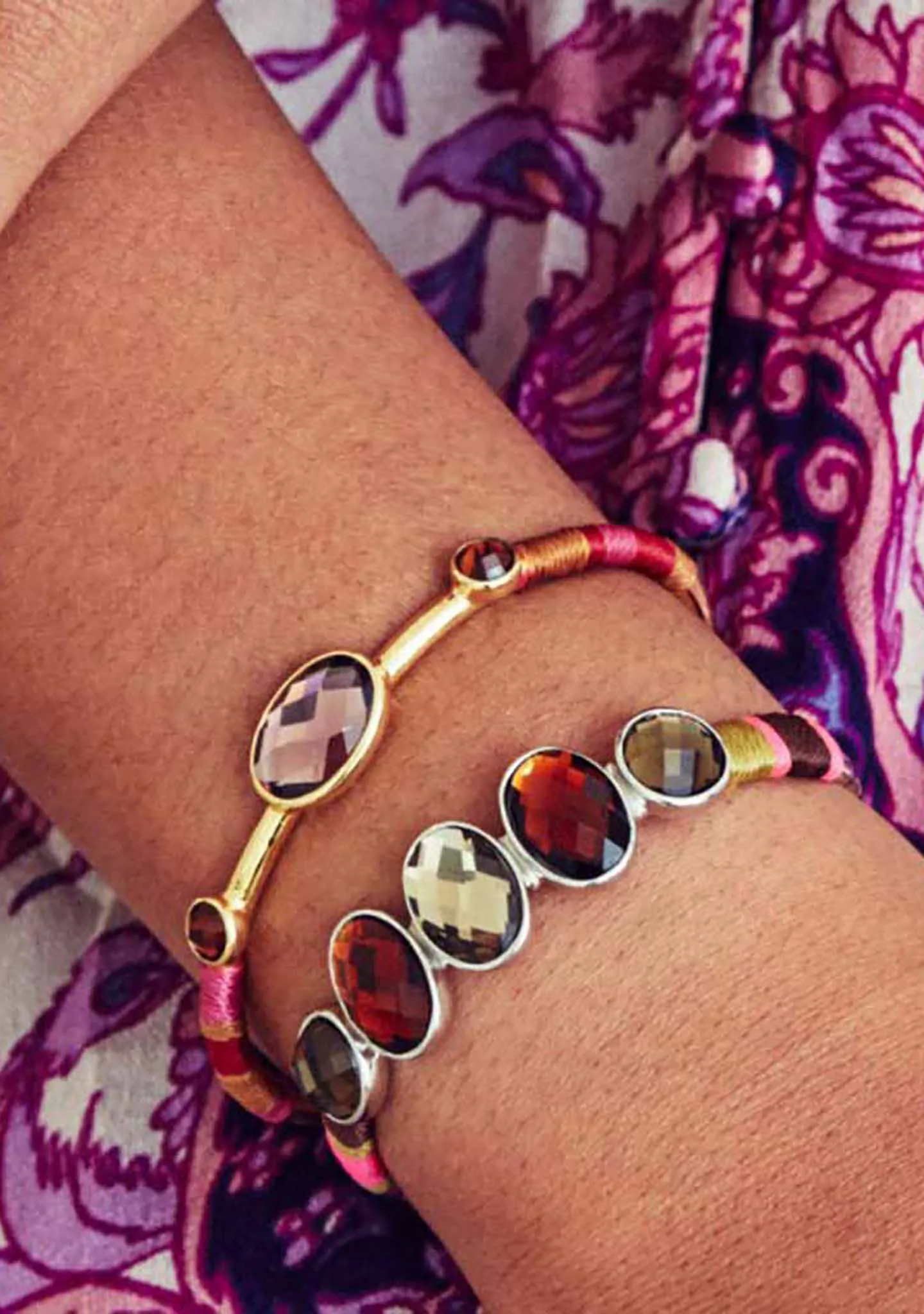 HIPANEMA Valmy Bangle in Gold/Pink