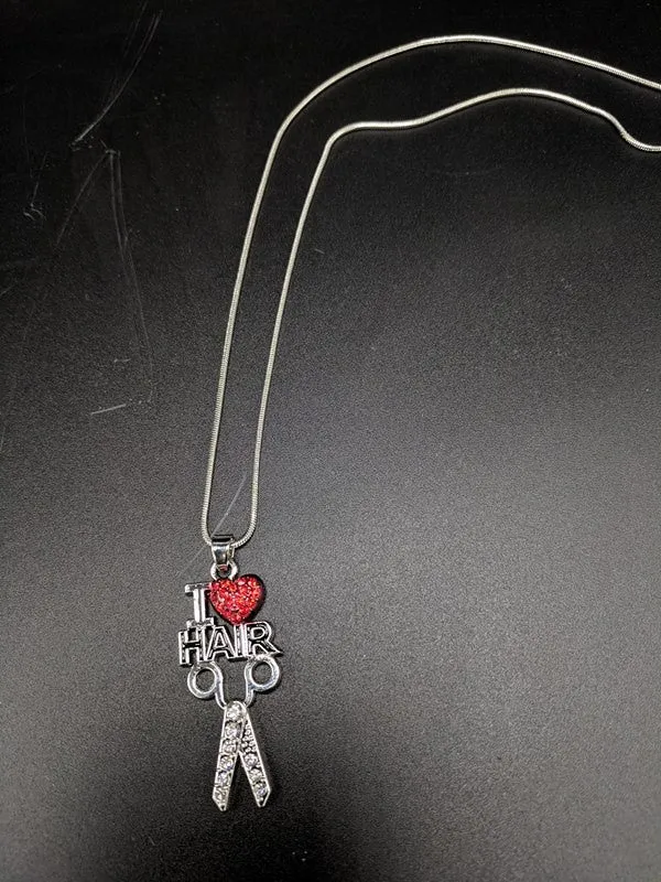 I LOVE Hair necklace