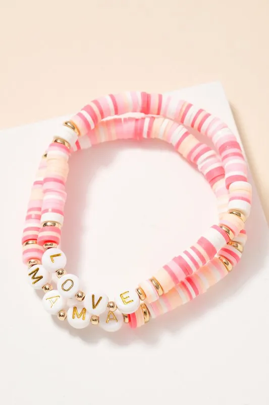 Inspirational Rubber Beaded Bracelet Set
