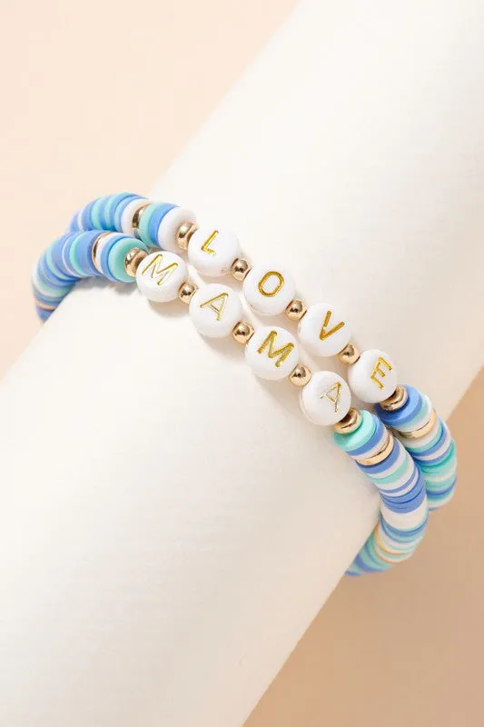 Inspirational Rubber Beaded Bracelet Set