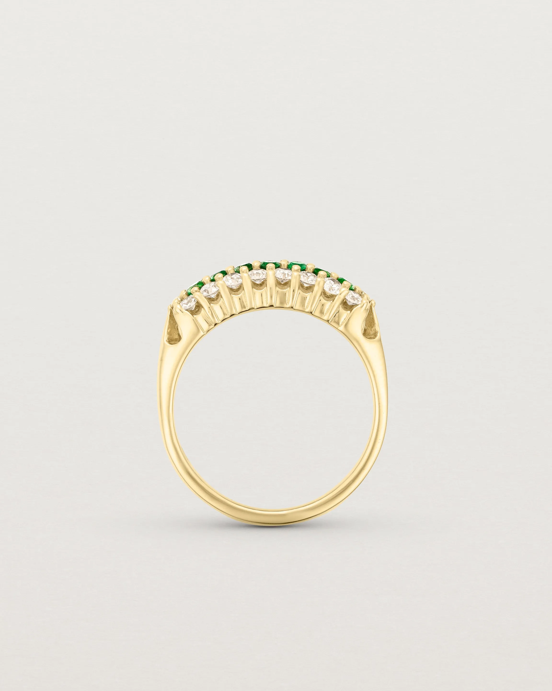 'Ivy' Wrap Ring | Emerald & Diamond