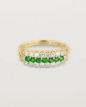 'Ivy' Wrap Ring | Emerald & Diamond