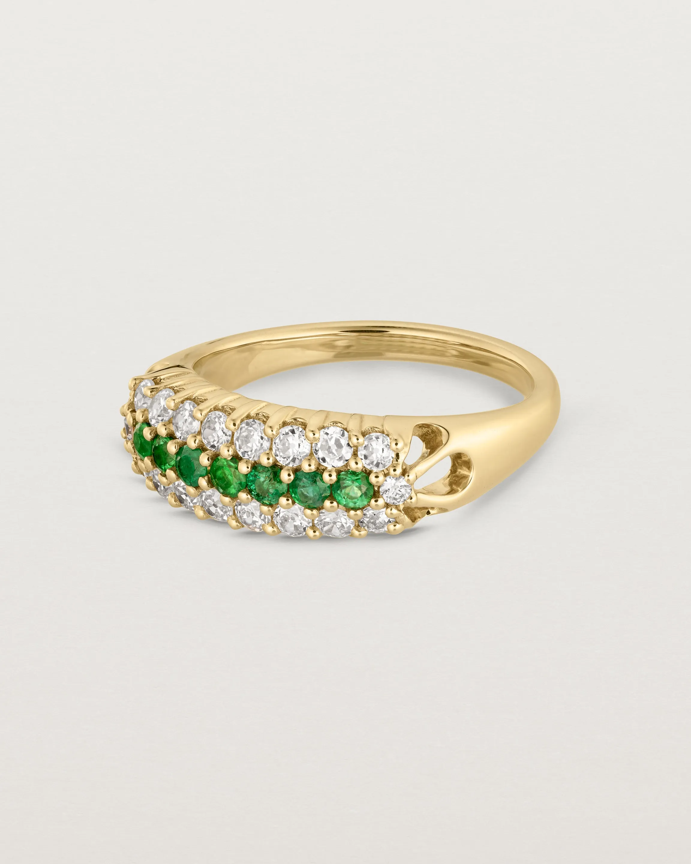 'Ivy' Wrap Ring | Emerald & Diamond