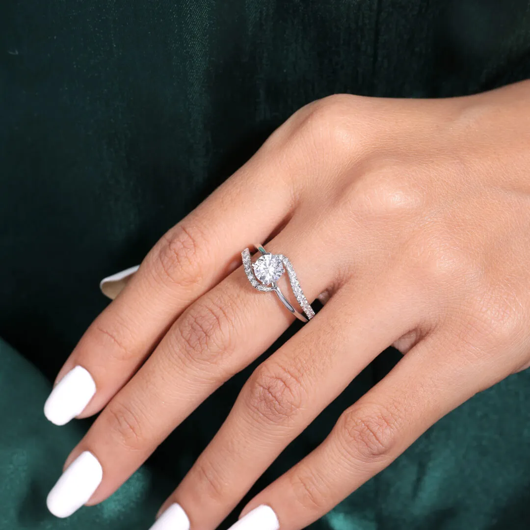 Justine Solitaire Silver Ring For Women
