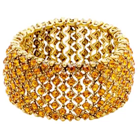 Lavencious Tennis Rhinestone 7" Stretch Bridal Bracelets Evening Party Jewelry For Women Girl