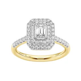 Love By Michelle Emerald Cut Solitaire Ring with 0.70ct of Diamonds in 18ct Yellow Gold