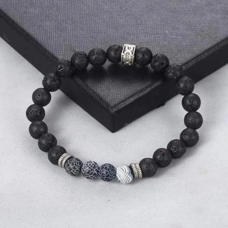 Mens Shattered Globe Beaded Bracelets