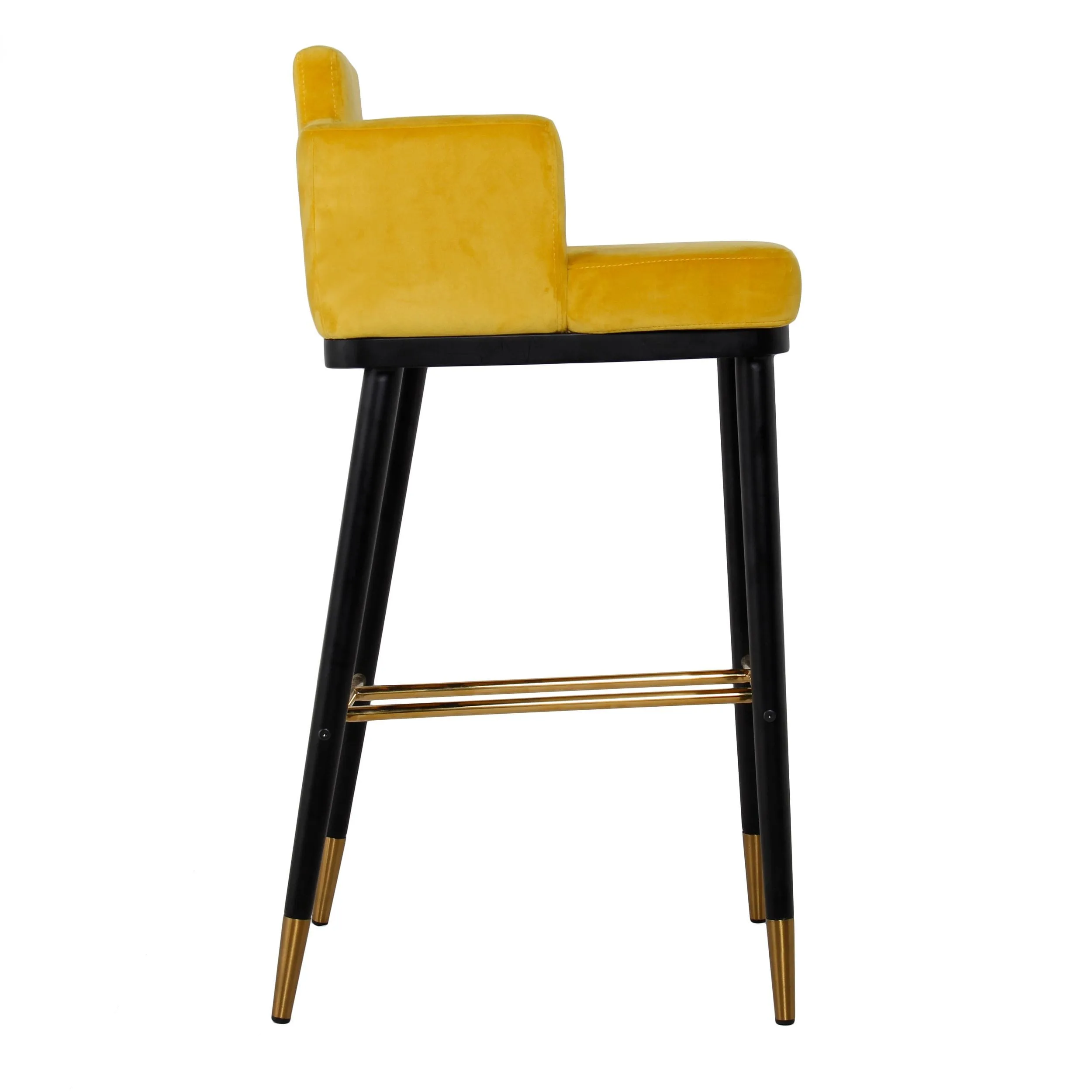 Modrest Conifer Modern Glam Yellow Barstool