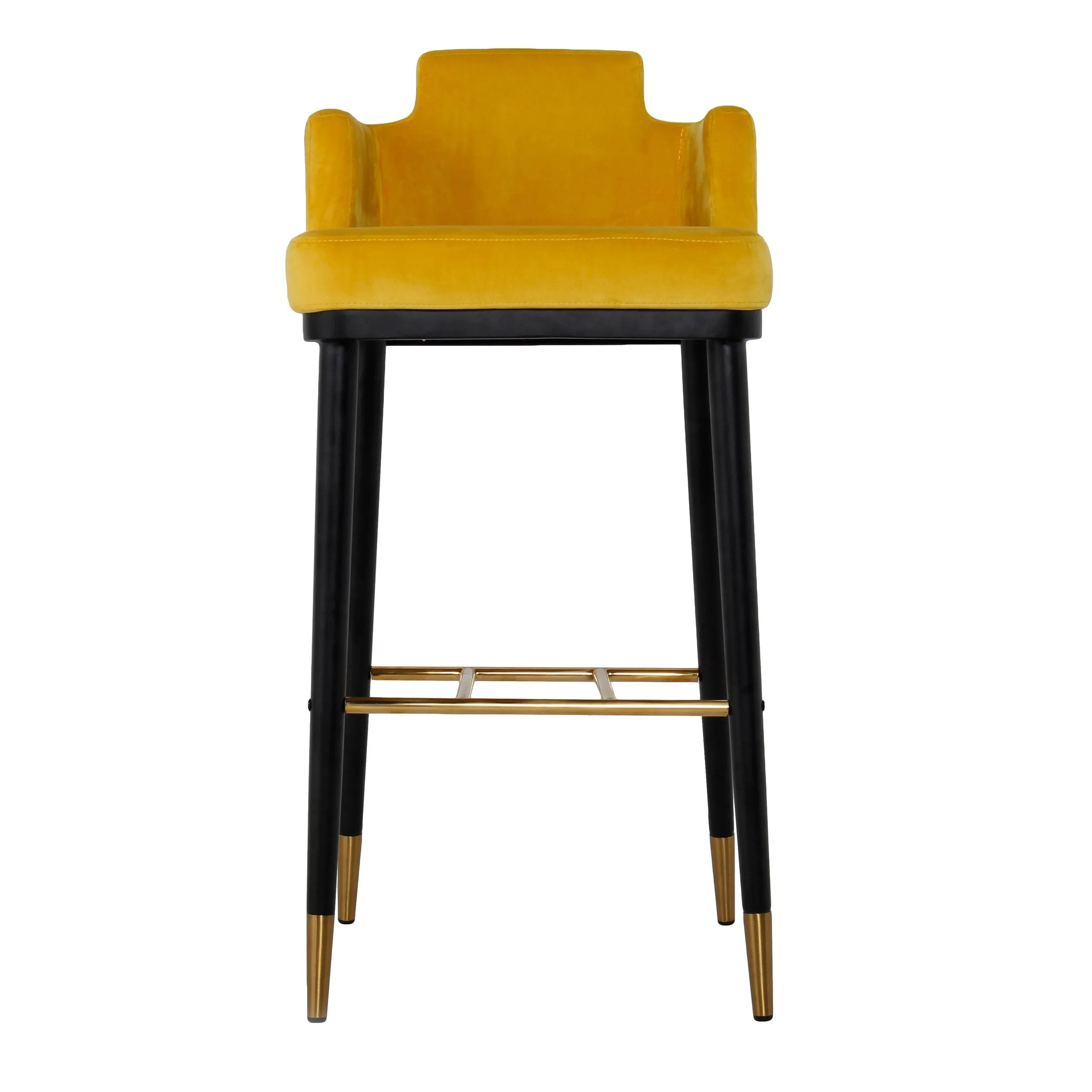 Modrest Conifer Modern Glam Yellow Barstool