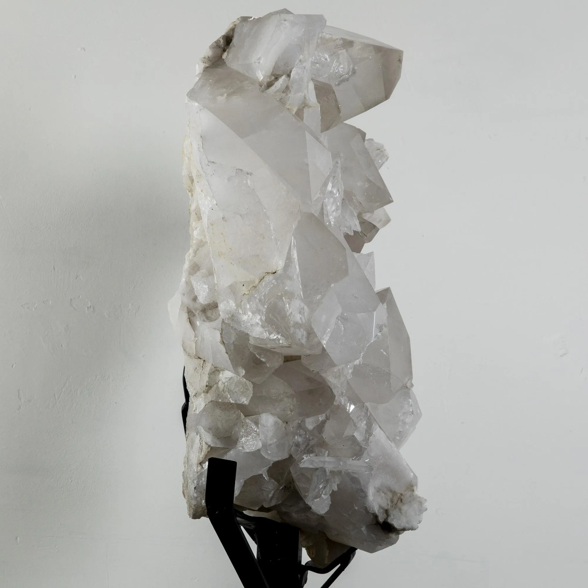 Natural Brazilian Quartz Cluster on Custom Stand - 55” / 214 lbs