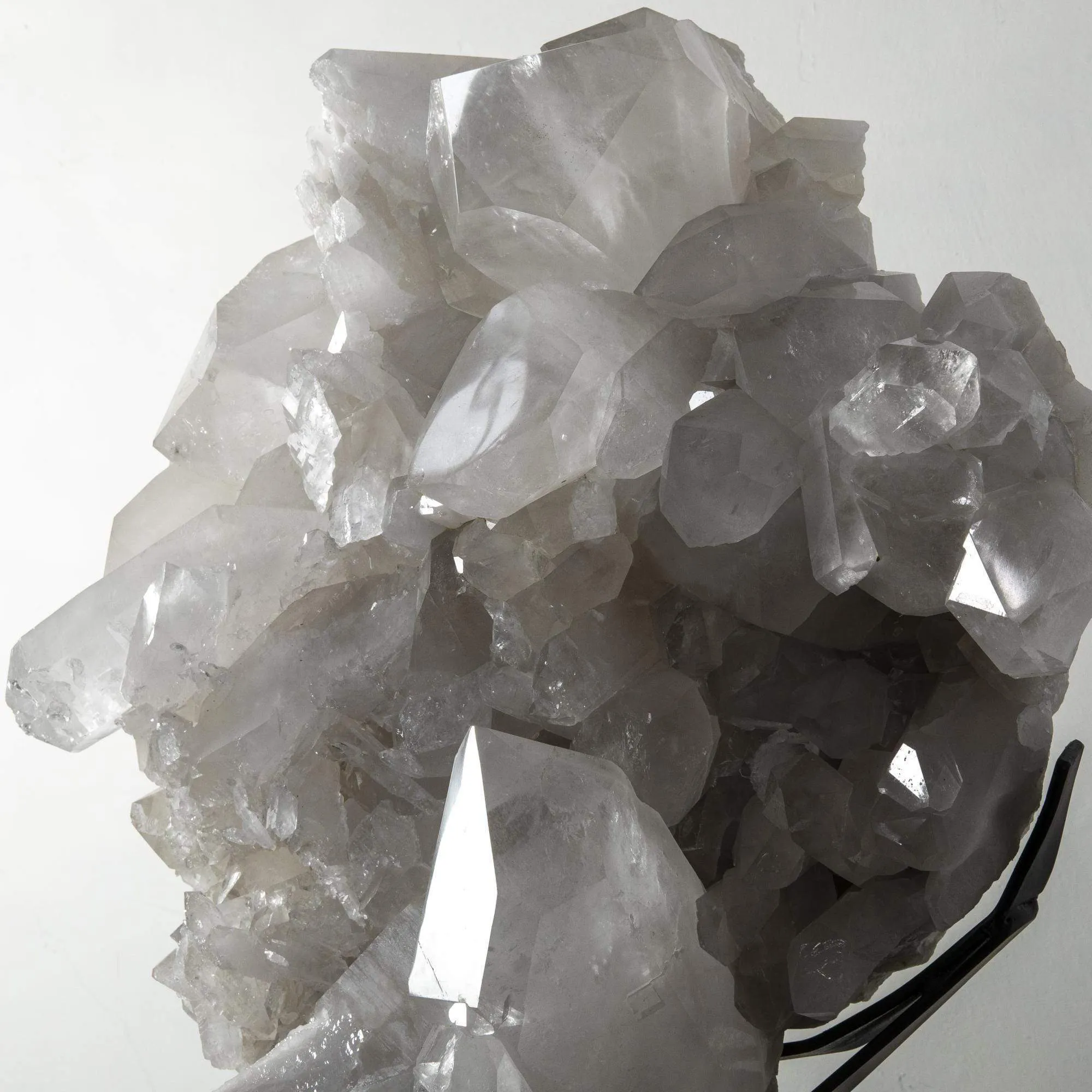 Natural Brazilian Quartz Cluster on Custom Stand - 55” / 214 lbs